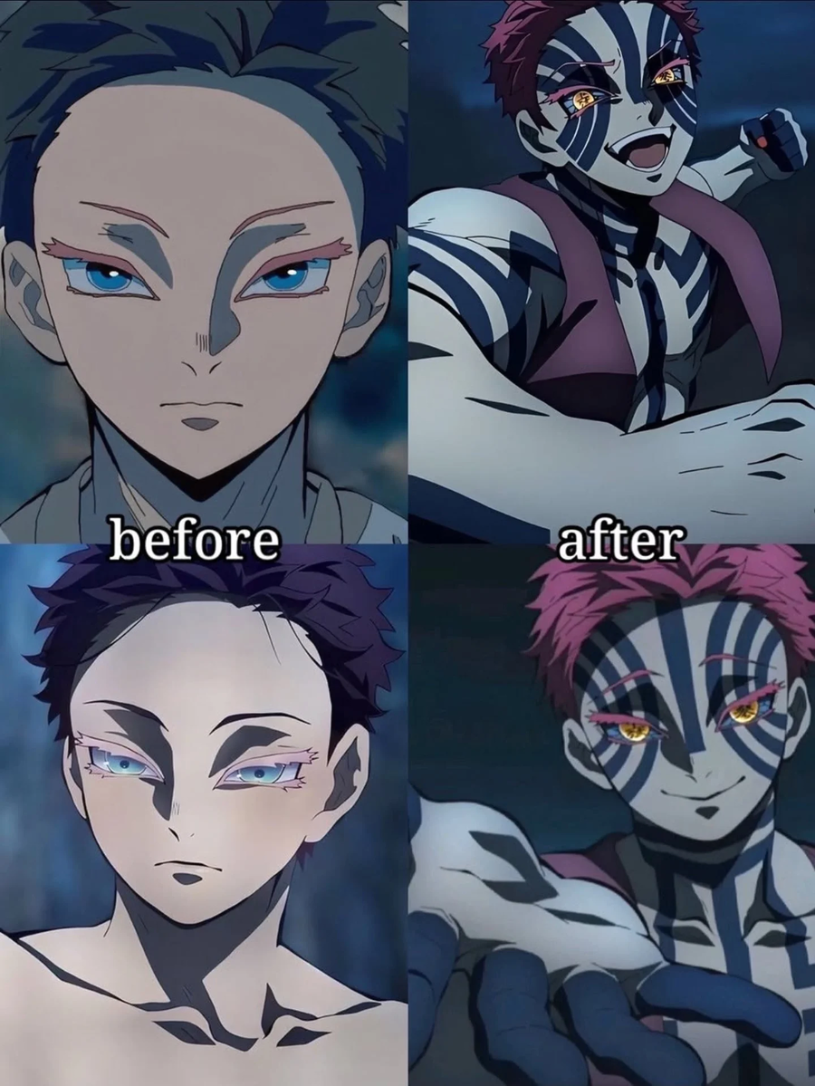귀멸) 혈귀들 before after_1.webp