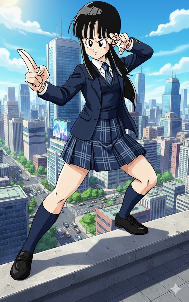 한국 교복 입혀본 드래곤볼 여캐모음(AI)_2.jpg