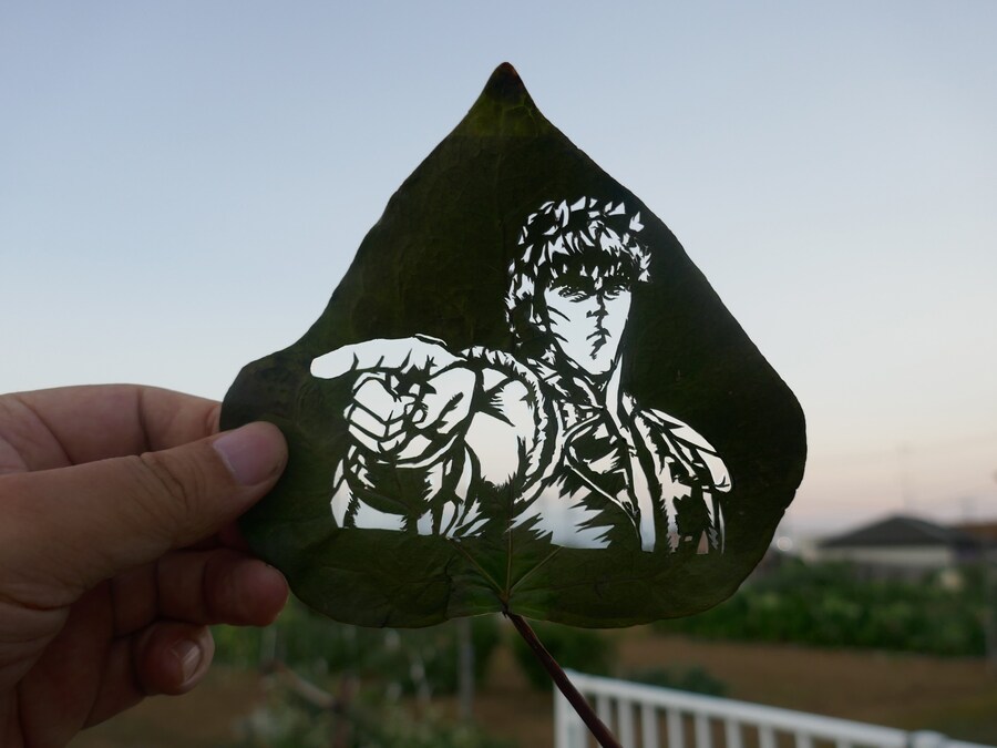 나뭇잎 잘라 그림 그리는 아트_12.jpg