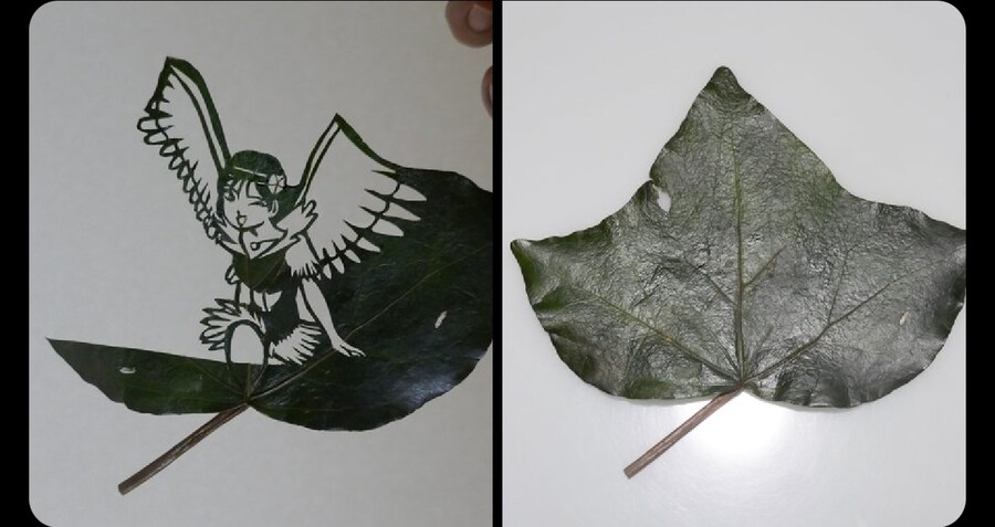 나뭇잎 잘라 그림 그리는 아트_21.jpg