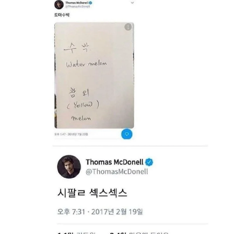 한글이 너무 이뻐서 아무 한글 트윗이나 쓴다는 미국인_3.webp