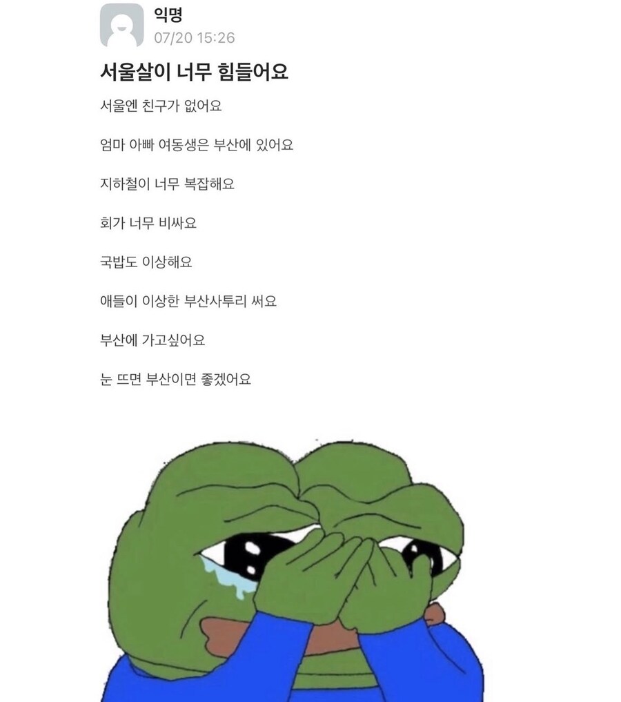 서울 살기 너무 힘든 부산사람_1.jpg