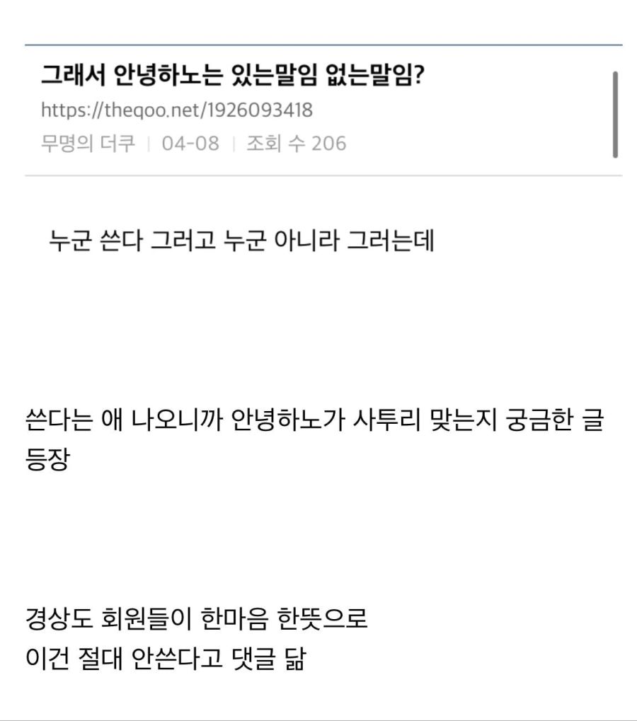 안녕하노가 경상도 사투리라고 우길 때.jpg_2.jpg