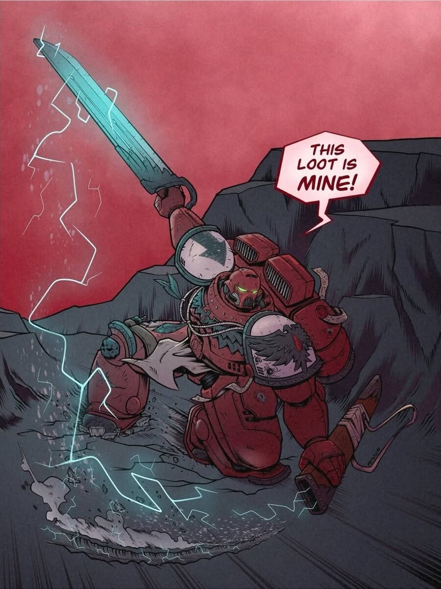 부대 구호를 외치는 워해머 스페이스 마린들.JPG_2.jpg