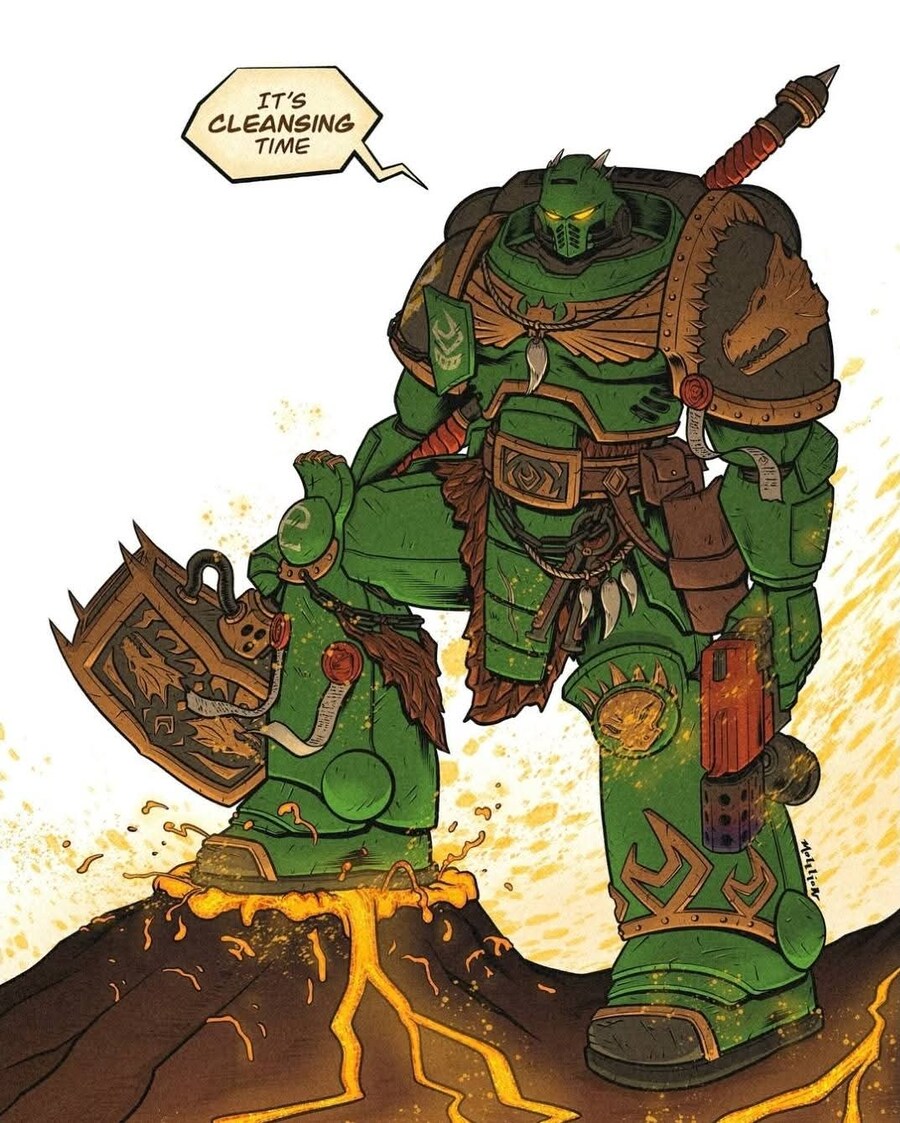 부대 구호를 외치는 워해머 스페이스 마린들.JPG_3.jpg