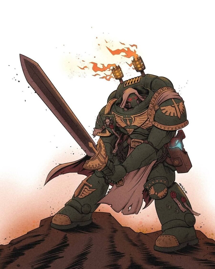 부대 구호를 외치는 워해머 스페이스 마린들.JPG_7.jpg