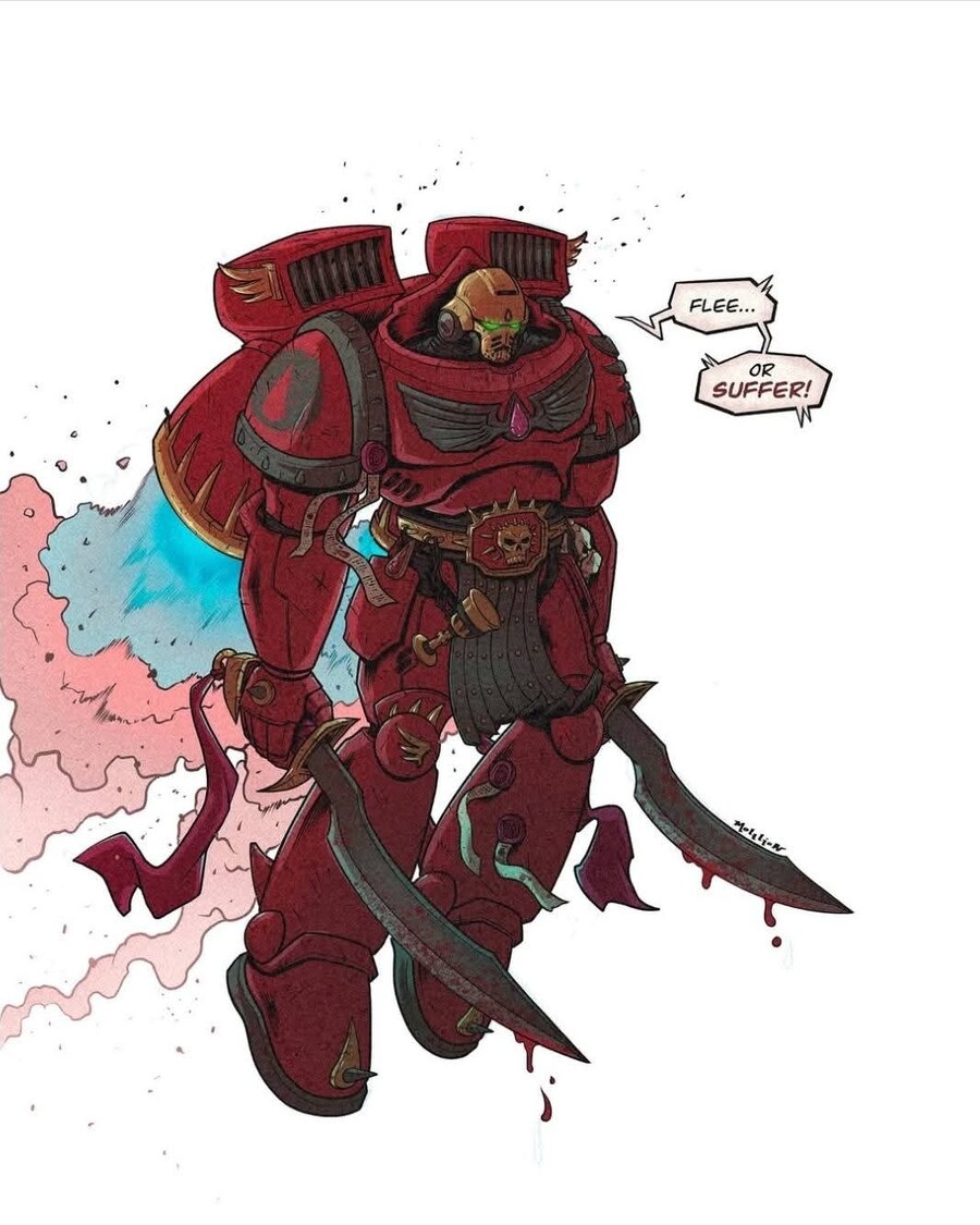 부대 구호를 외치는 워해머 스페이스 마린들.JPG_8.jpg