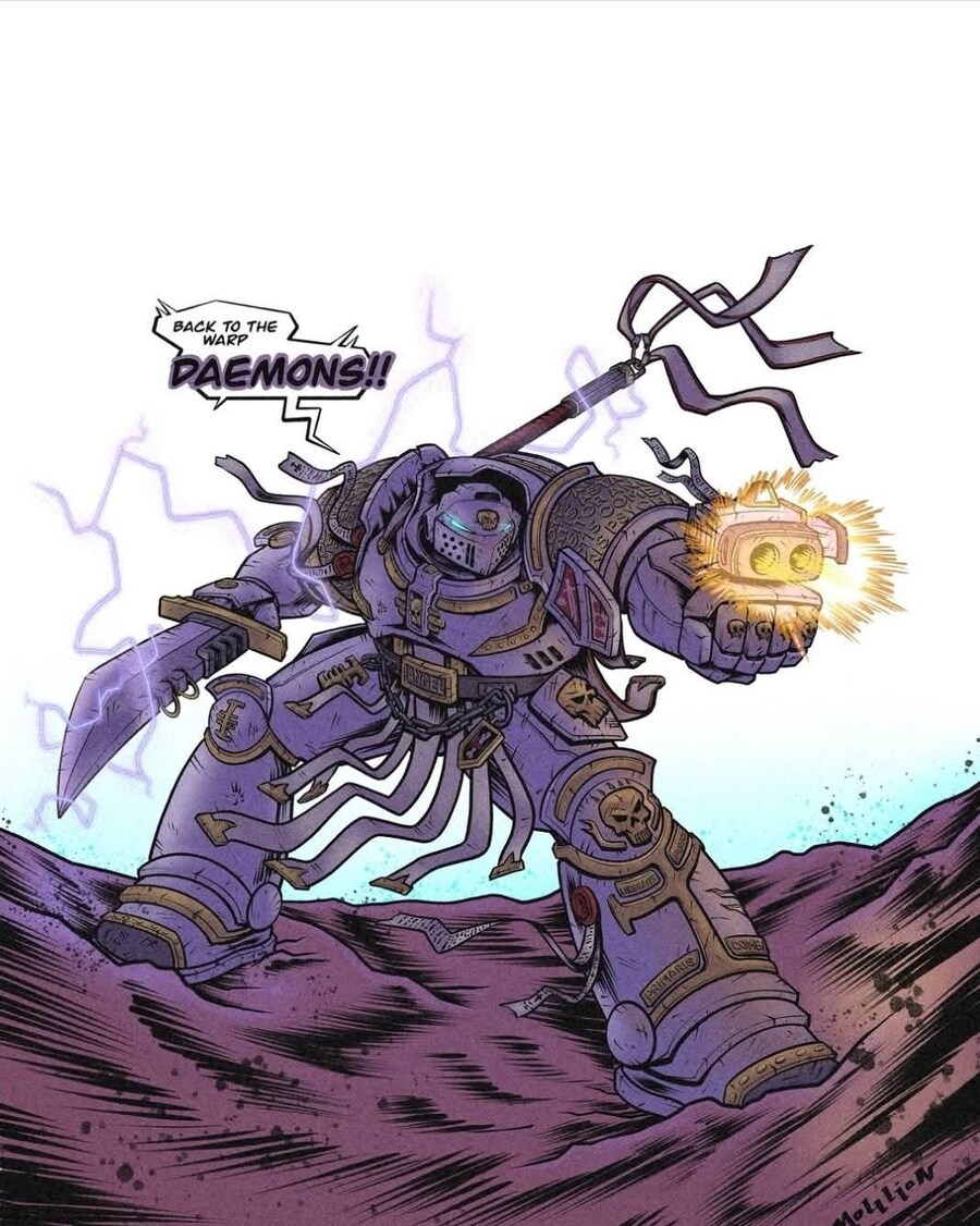 부대 구호를 외치는 워해머 스페이스 마린들.JPG_11.jpg