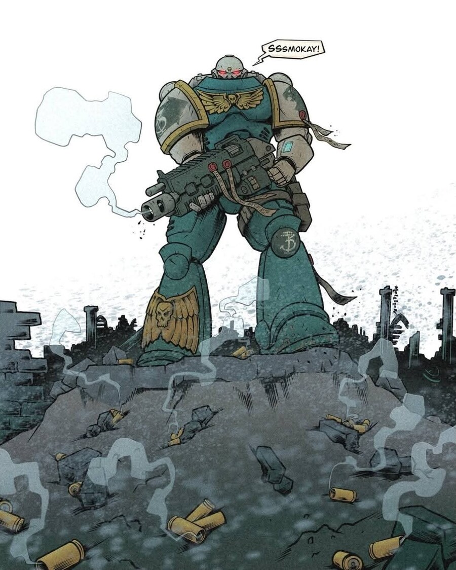 부대 구호를 외치는 워해머 스페이스 마린들.JPG_13.jpg