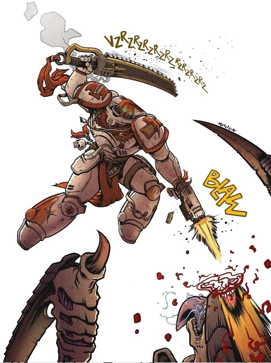 부대 구호를 외치는 워해머 스페이스 마린들.JPG_14.jpg