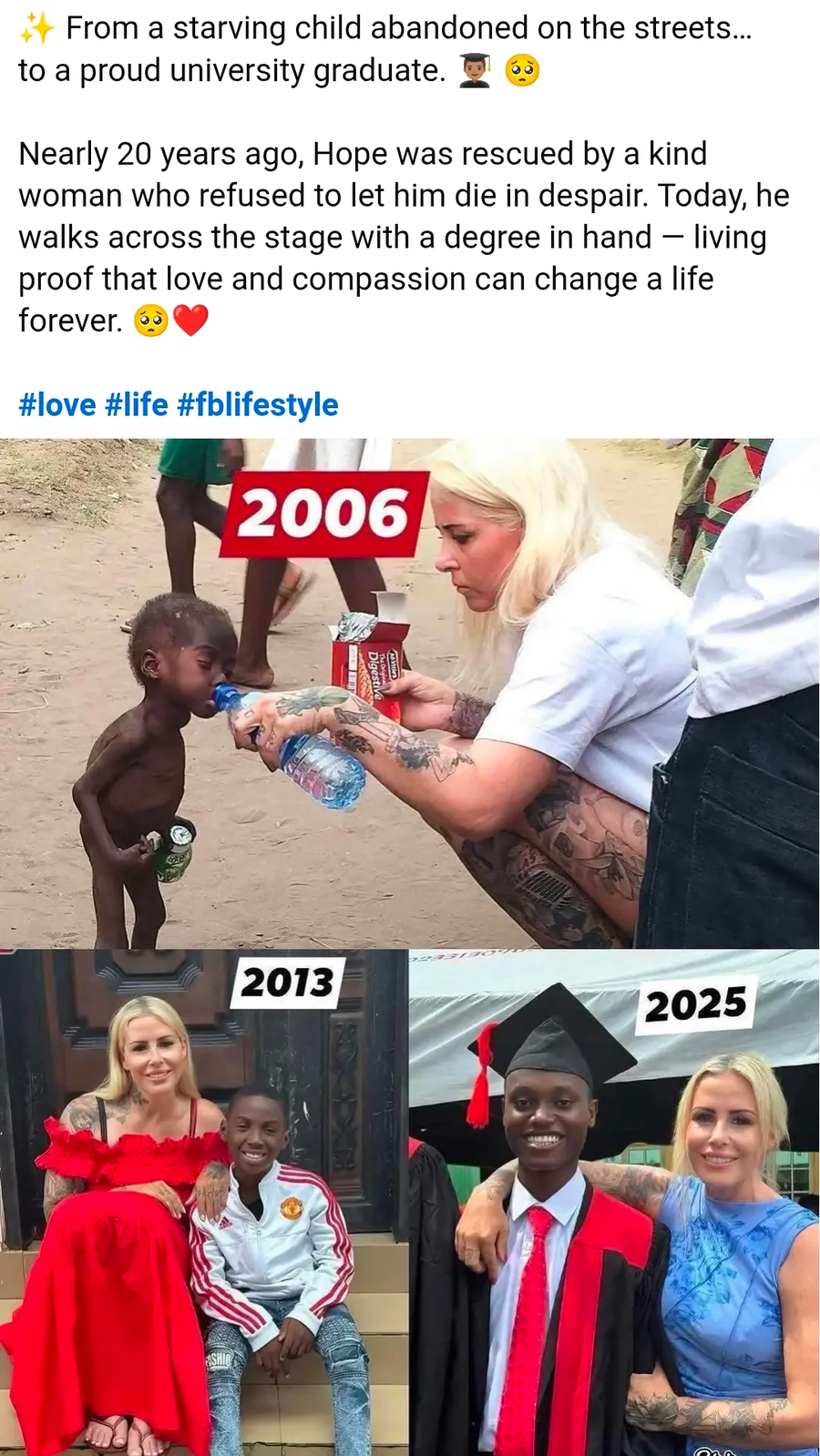 길거리에 버려진 고아를 후원해서 대학졸업을 시킨 사람_1.webp