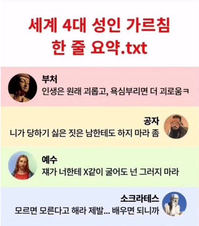 세계 4대 성인 가르침 한 줄 요약_1.png
