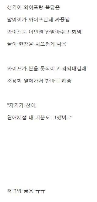 딸과 마누라가 싸우자 중재자로 나선 아빠.jpg_1.jpg