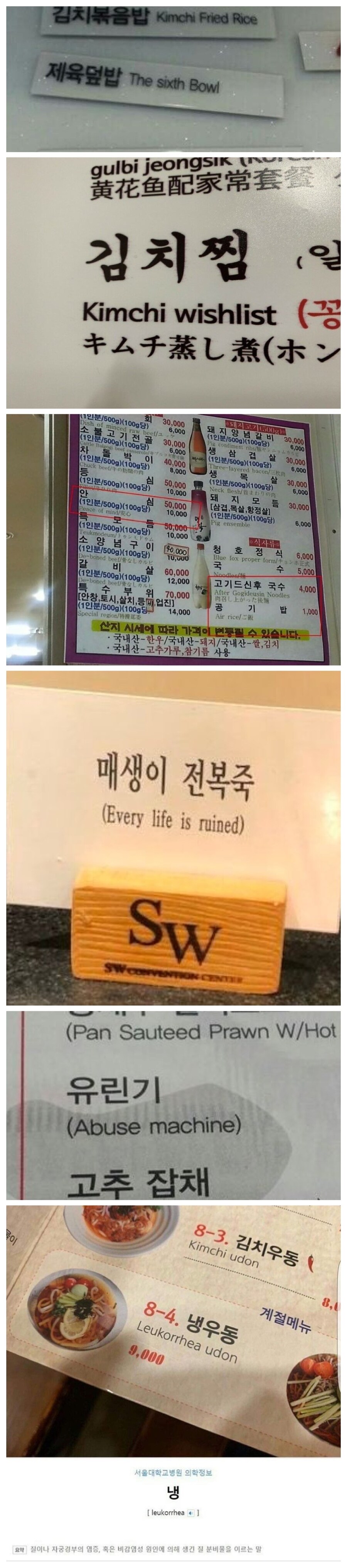 번역기 성능 낮던 시절 엉터리 번역 메뉴판 모음.jpg_2.jpg