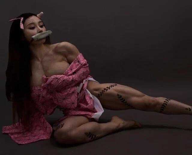 귀멸의칼날)네즈코 코스프레_1.jpg