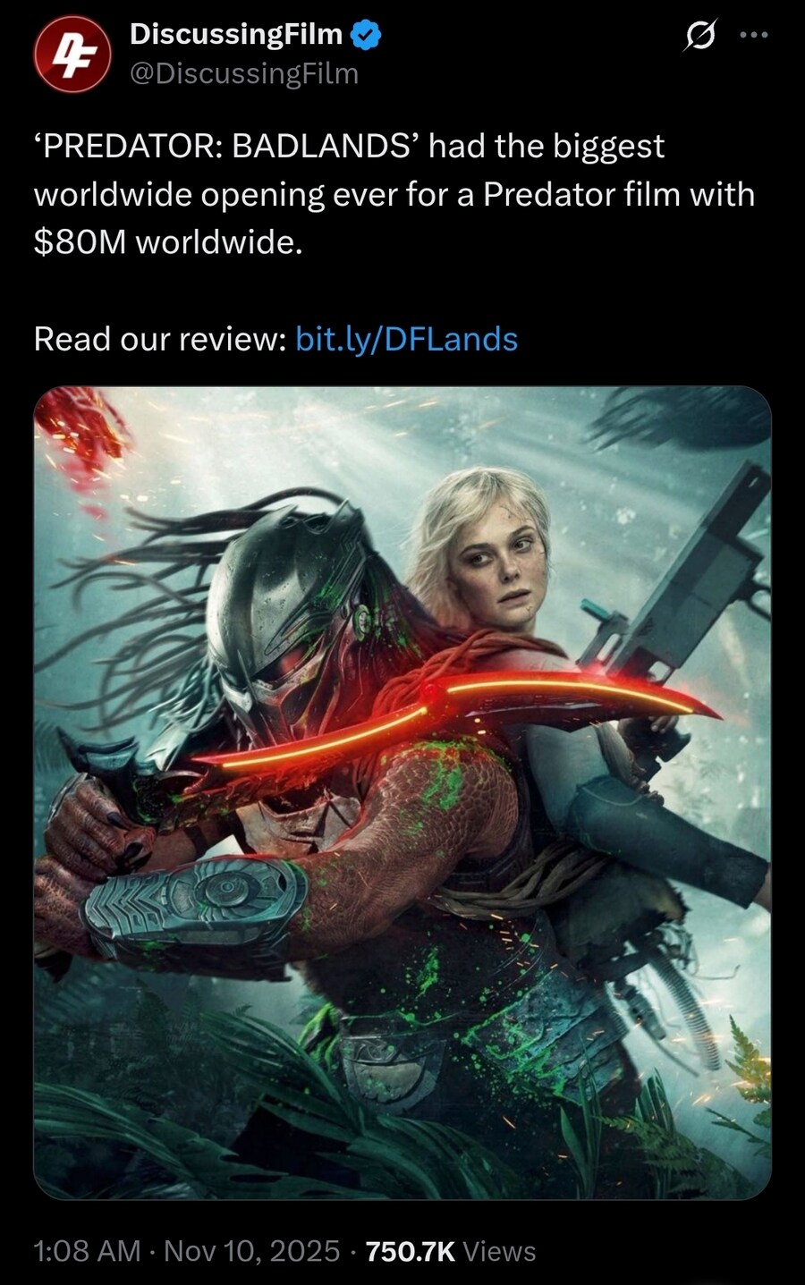 프레데터) 배드랜드 시리즈 오프닝 최고기록 달성_1.jpg