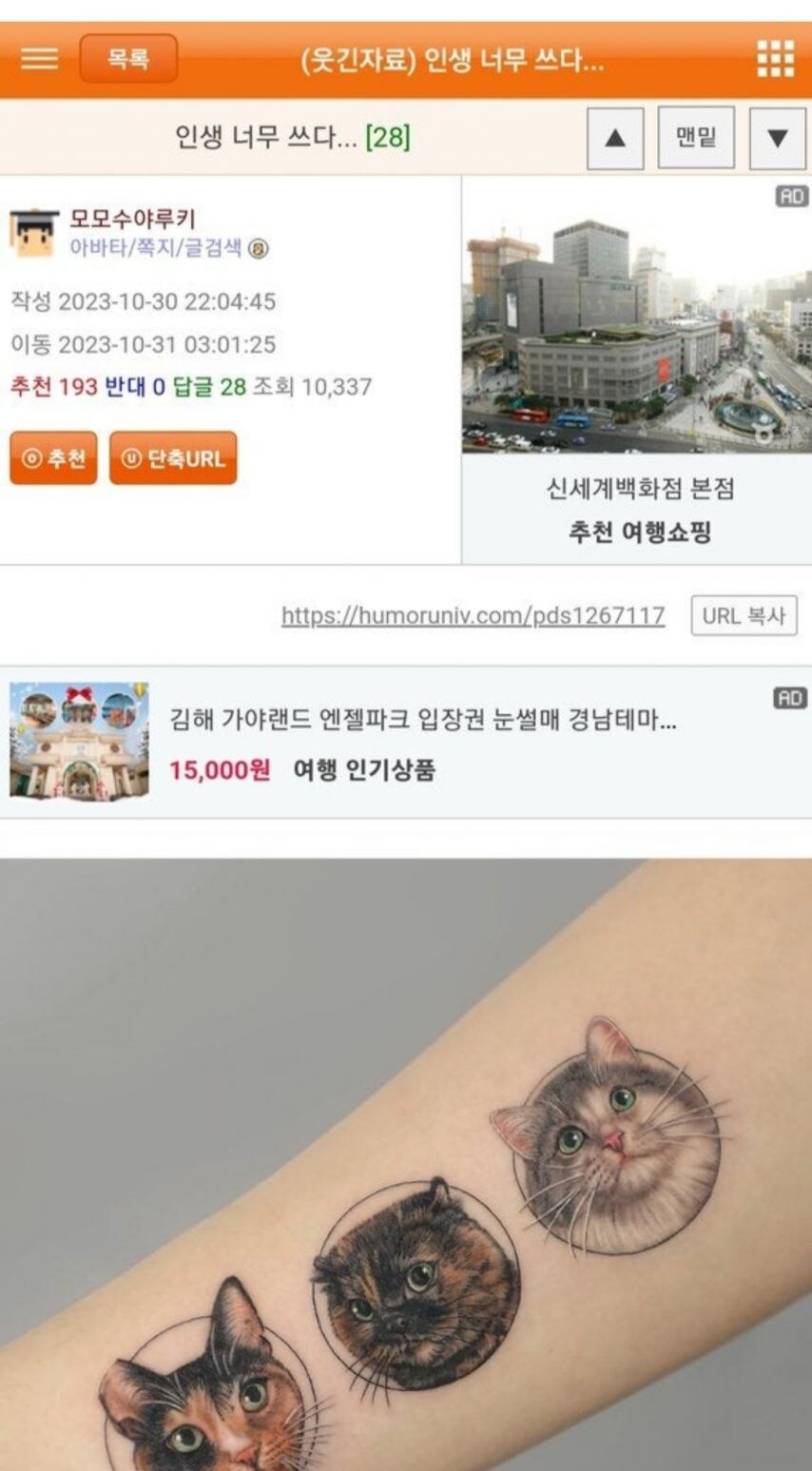 인생이 너무 쓰다는 웃대인_1.jpg