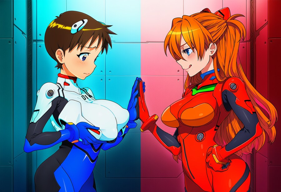 AI) TS당한 신지에게 치근덕 거리는 에반게리온의 아스카_5.png