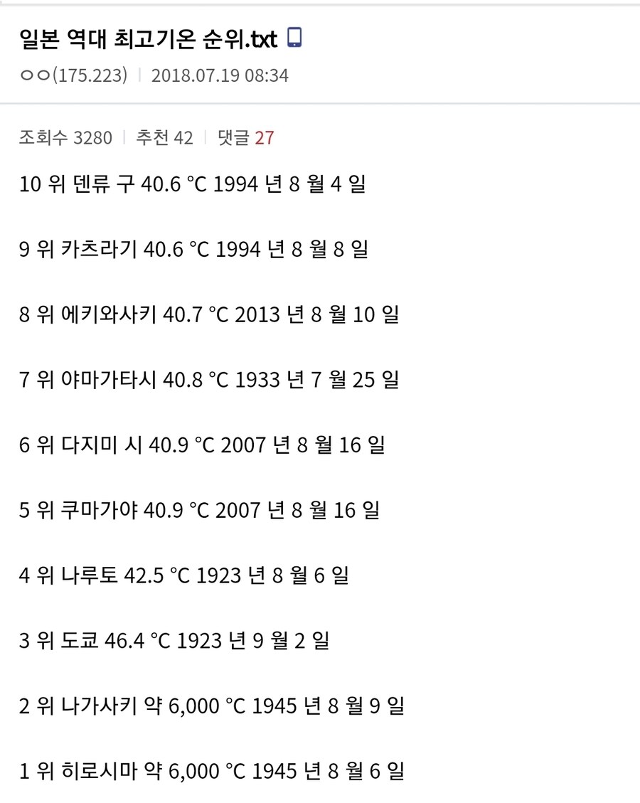 일본 역대 최고 기온 갱신표_1.jpg