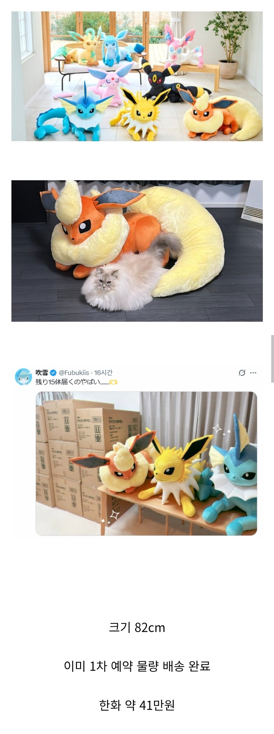 무려 4만 4천엔이나 하는 화제의 초대형 이브이즈 인형 실물_1.jpg