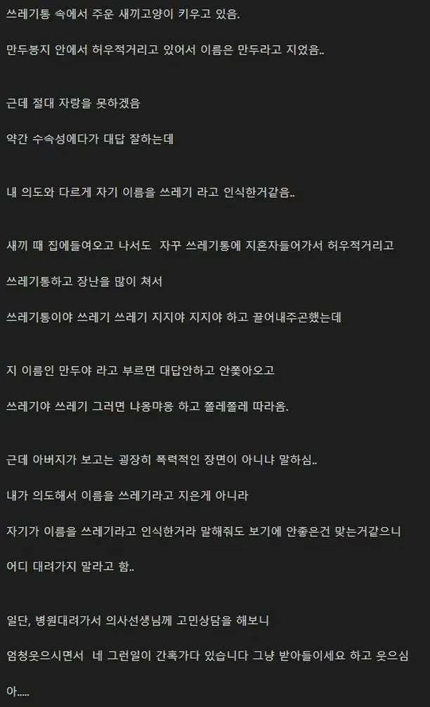 애완동물을 자꾸 쓰레기라 부르는 주인_1.webp