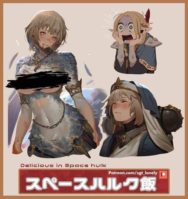 콜라보 팬아트가 많은 던전밥 X 워해머40K_3.jpg