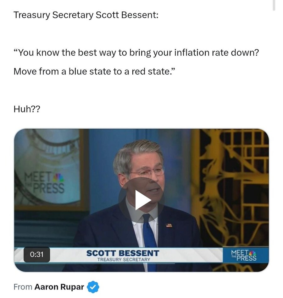 미국 재무장관 “인플레 문제? 민주당 지역구에서 공화당 지역구로 이사가라”.jpg_1.jpg