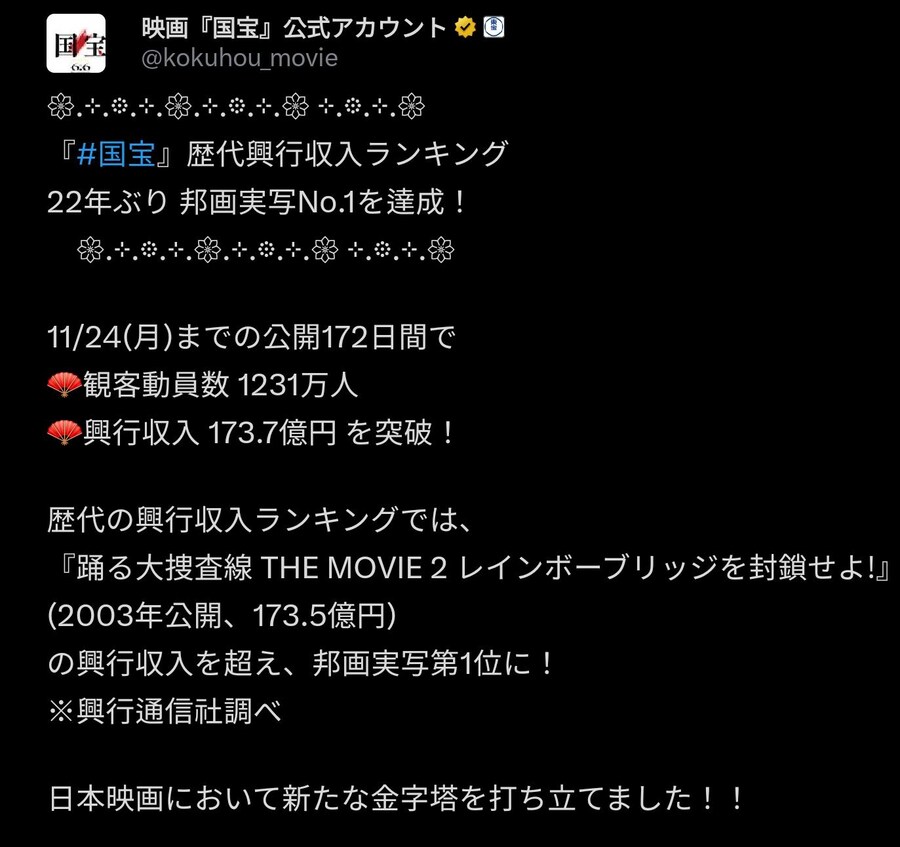 이상일 감독 영화 국보 일본 역대 실사 1위 달성_1.jpg