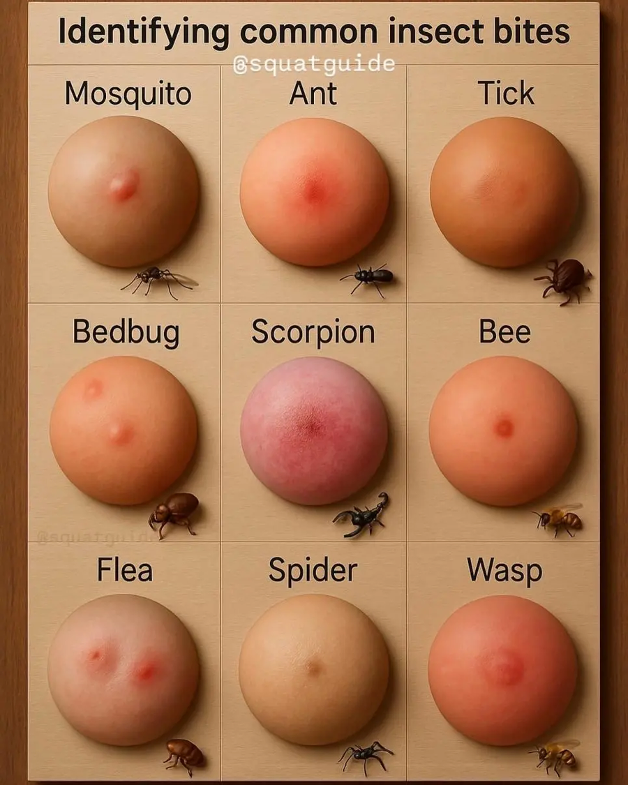 벌레 종에 따라 물리면 생기는 상처 모양_1.webp