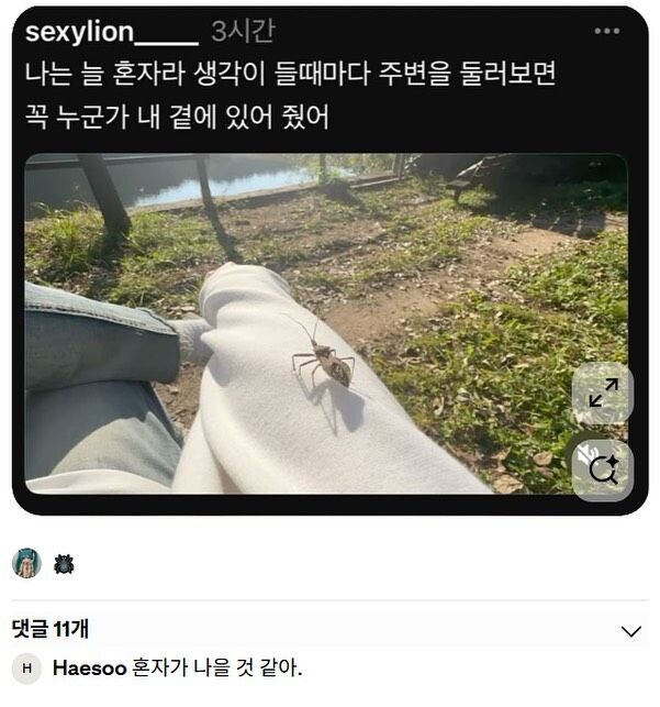 혼자라 생각이 들때마다 늘 곁에 누가 있었어.jpg_1.jpg