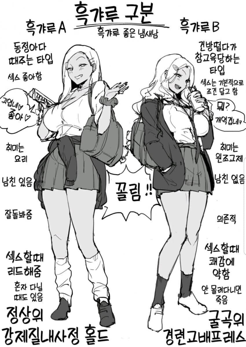 흑갸루 구분 (빗치편 VS 똥게이편)_1.jpg