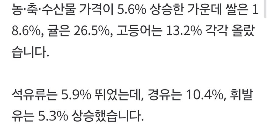 쌀 귤 고등어 커피 기름값 폭등.jpg_1.jpg