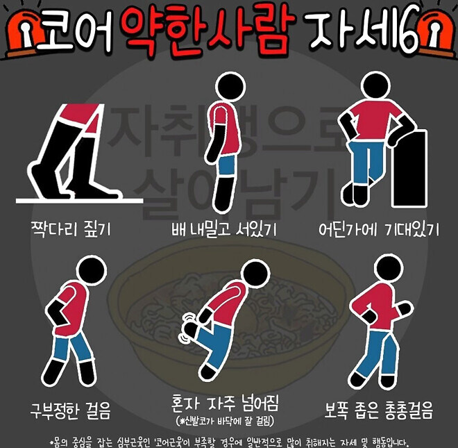 코어 약한 사람들의 자세_1.jpg