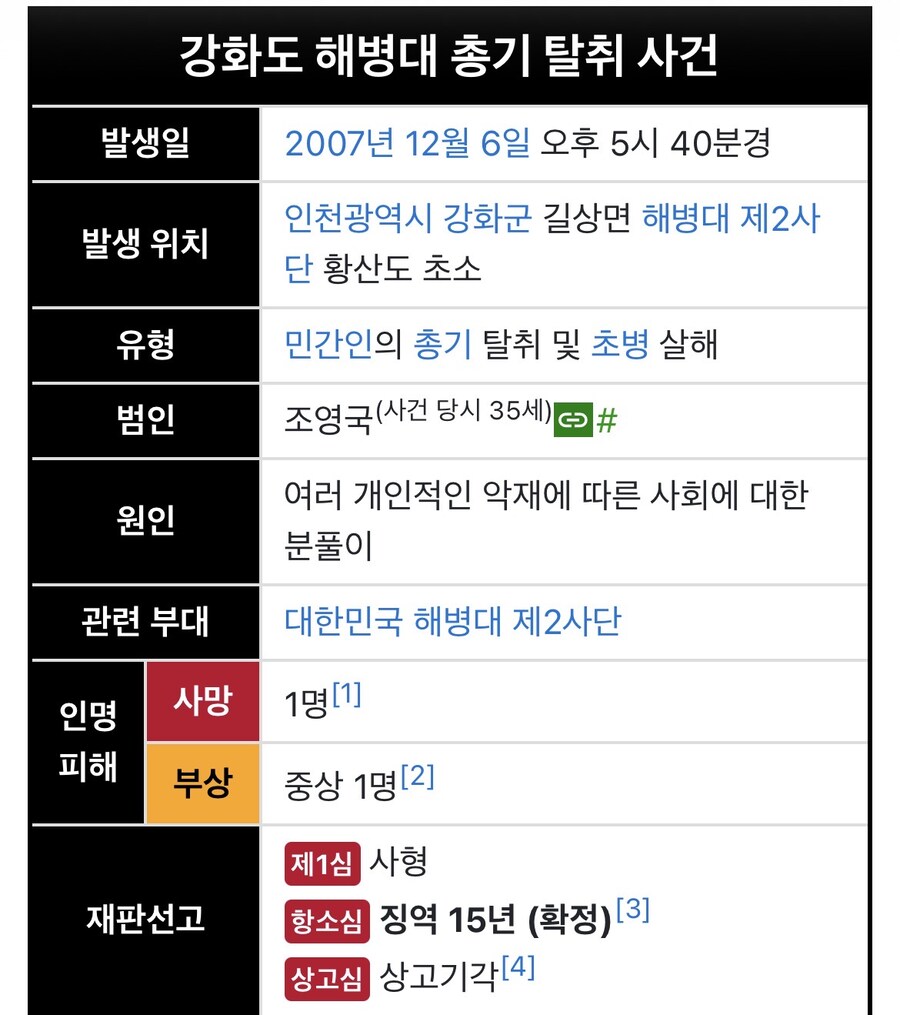 초병 살해죄가 사형 또는 무기로 바뀐 이유가 이 사건 때문인가_1.jpg