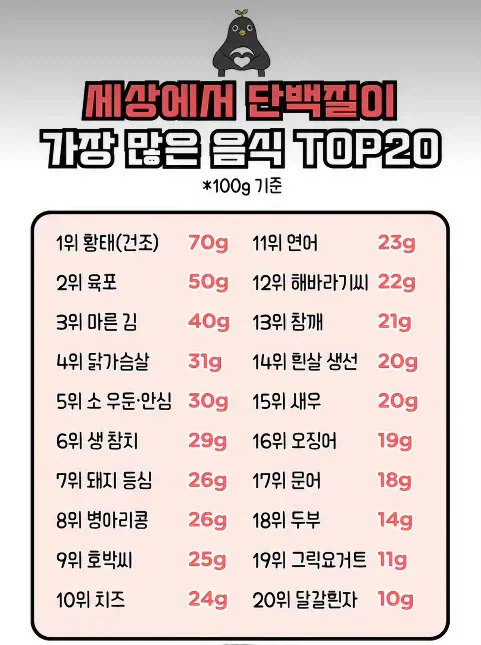 단백질이 가장 많은 음식 TOP 20_1.webp