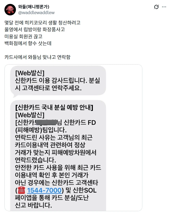 카드 부정 사용이 의심되어 연락한 신용카드 회사.jpg_1.webp