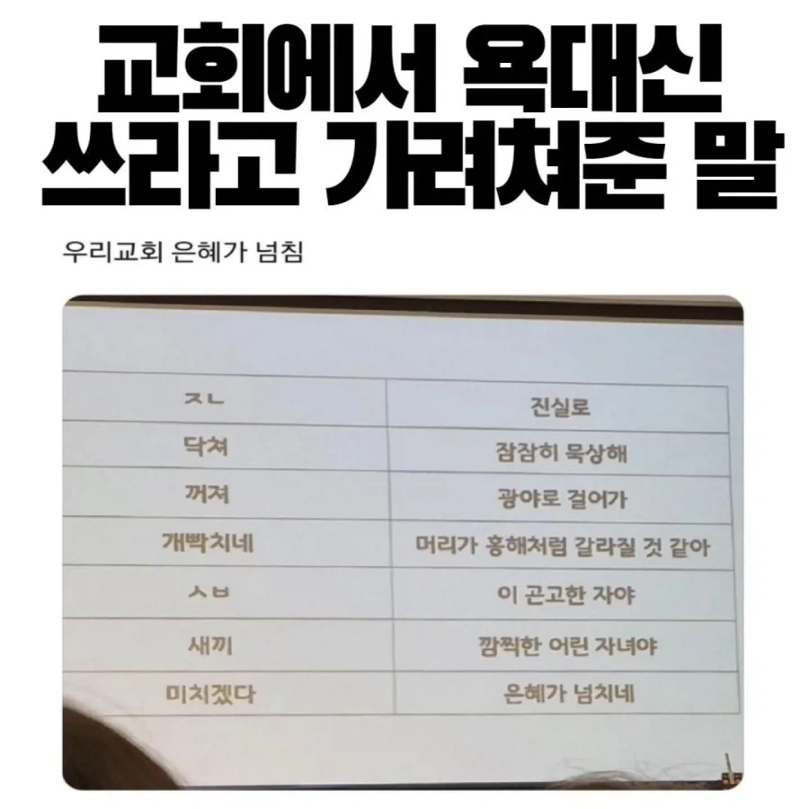 교회에서 욕 대신 쓰라는 말_1.webp