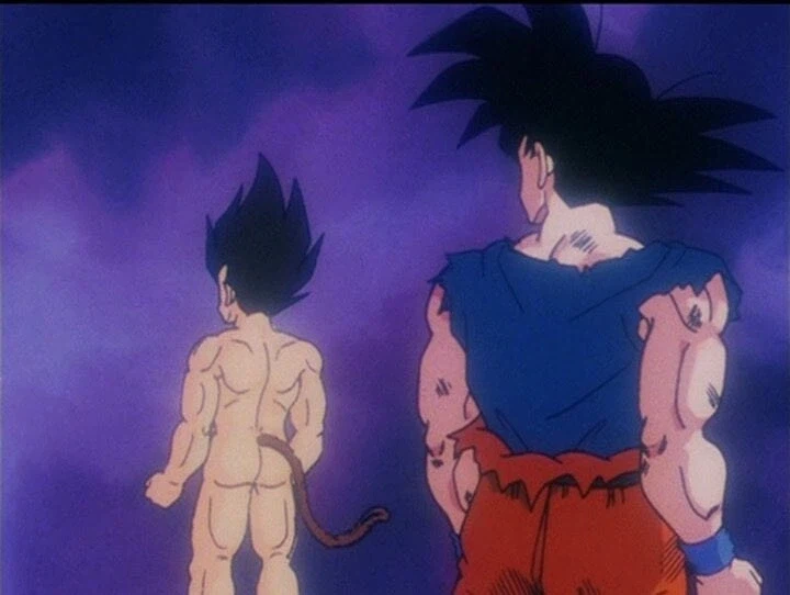 드볼 구애니에 나온 손오공이 베지터를 생각하는 장면_2.webp