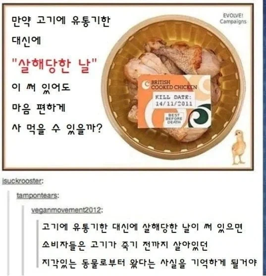 만약 고기에 유통기한 대신
