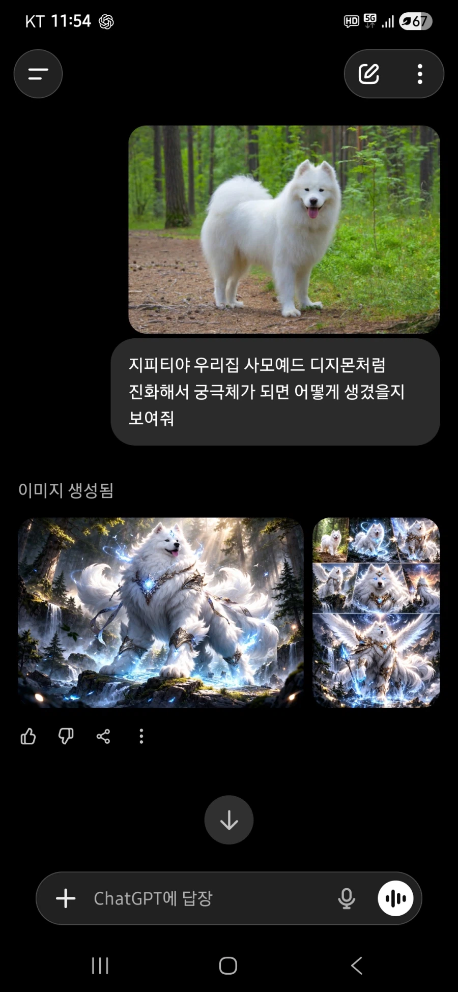 지피티야 우리집 흰둥이 궁극체되면 어떻게됨?_1.webp