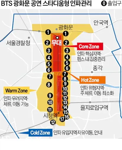 서울경찰청이 발표한 BTS 광화문 공연 인파 관리 계획_1.webp