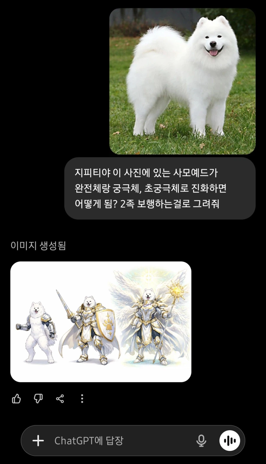 지피티가 그린 흰둥이 진화 그림_1.webp