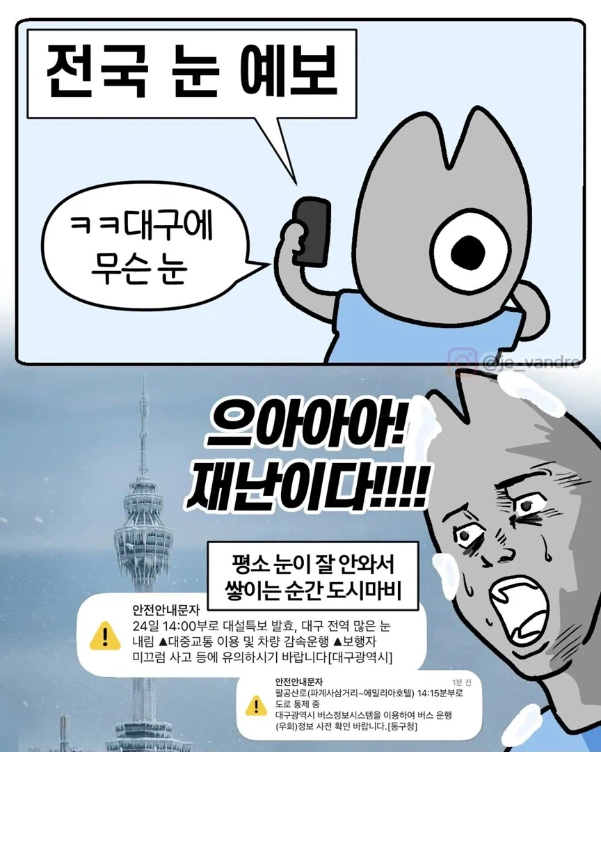 폭설 내려서 난리난 대구 상황_2.webp