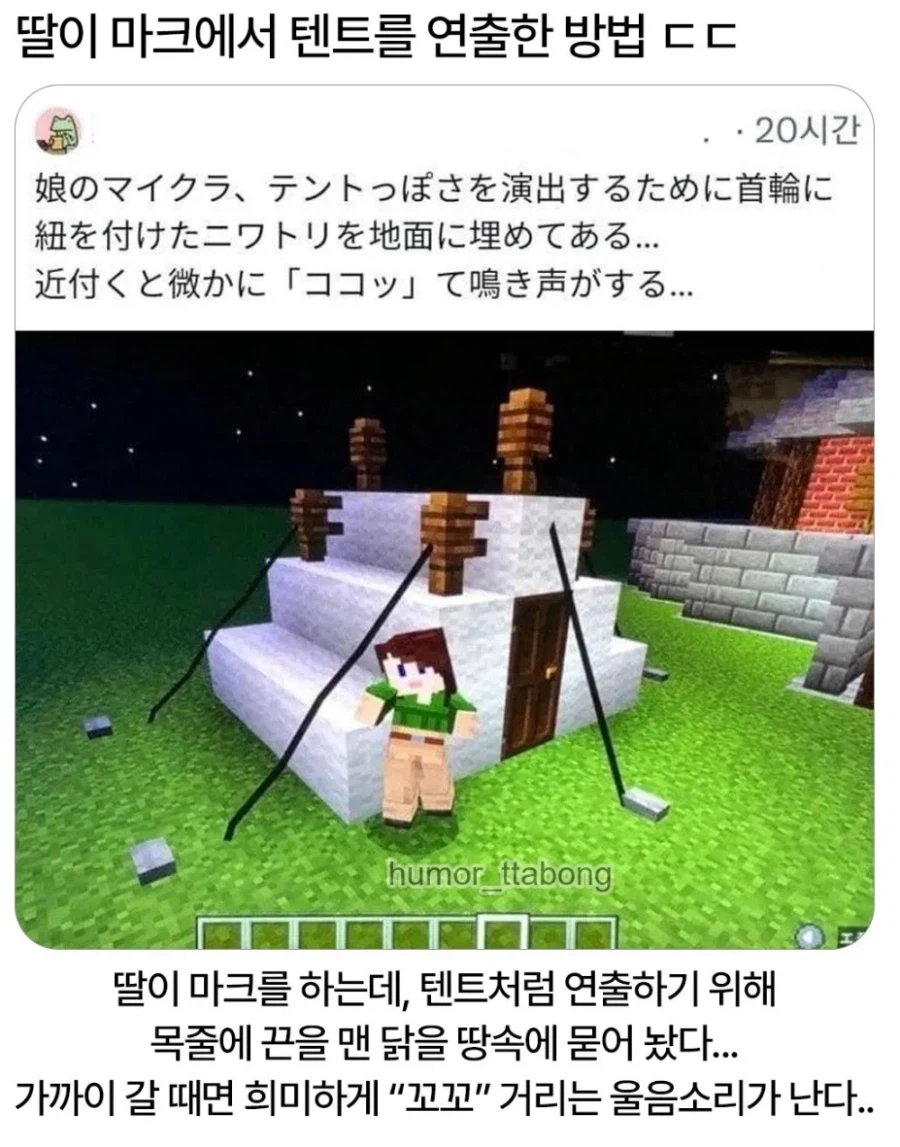 딸이 마크에서 텐트를 만들었다.jpg_1.webp