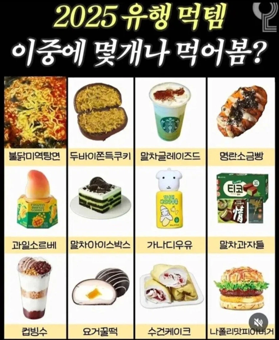 2025 유행 먹템 이중에 몇개나 먹어봄 ???_1.webp