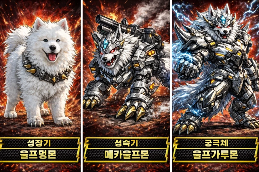 지피티야 사진속 흰둥이가 디지몬처럼 진화하면 어떻게됨?_2.webp