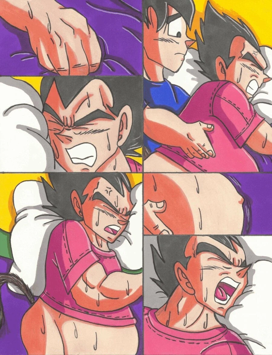 오공의 품에 안긴 채 출산하는 베지터_1.webp