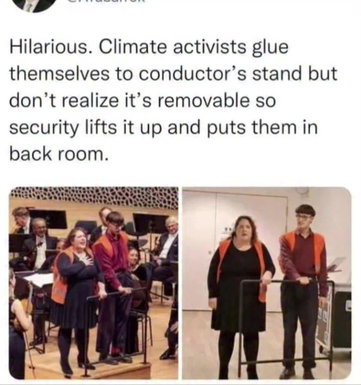 지휘자 스탠드에 손을 붙여버린 환경운동가들.jpg_1.webp
