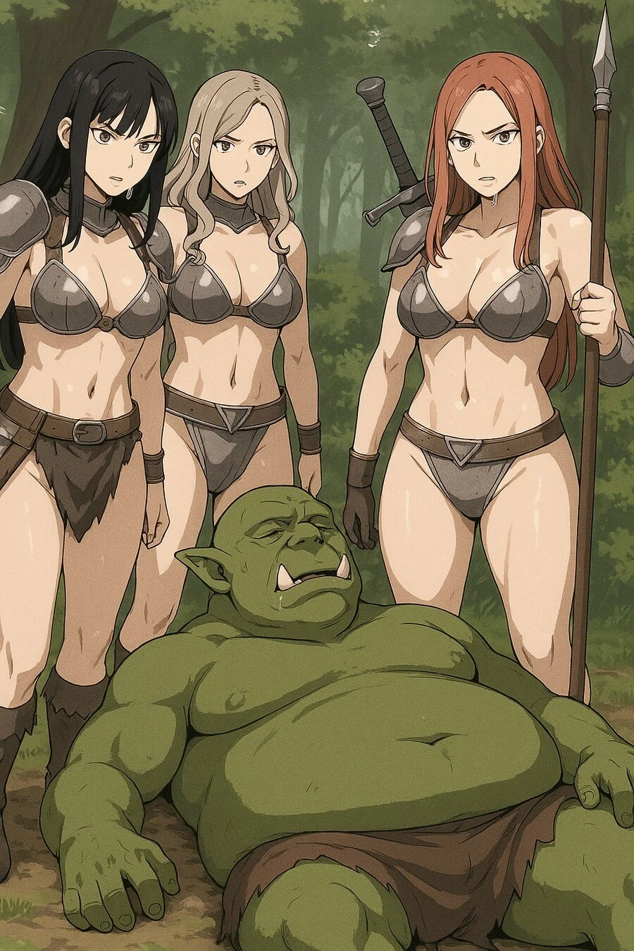 오크 : 큭, 여기사년들...! 죽여라!_1.webp