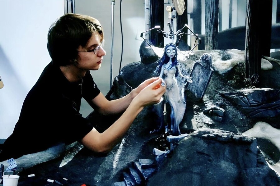 팀 버튼의 유령신부 촬영 당시의 사진들(2005년)_4.jpg